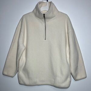 4198. FREE PEOPLE Sherpa pullover in Tea/cream NWT $98